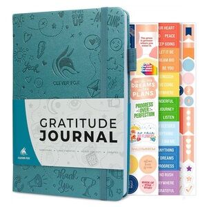 BRAND NEW~Teal Gratitude Journal with Stickers